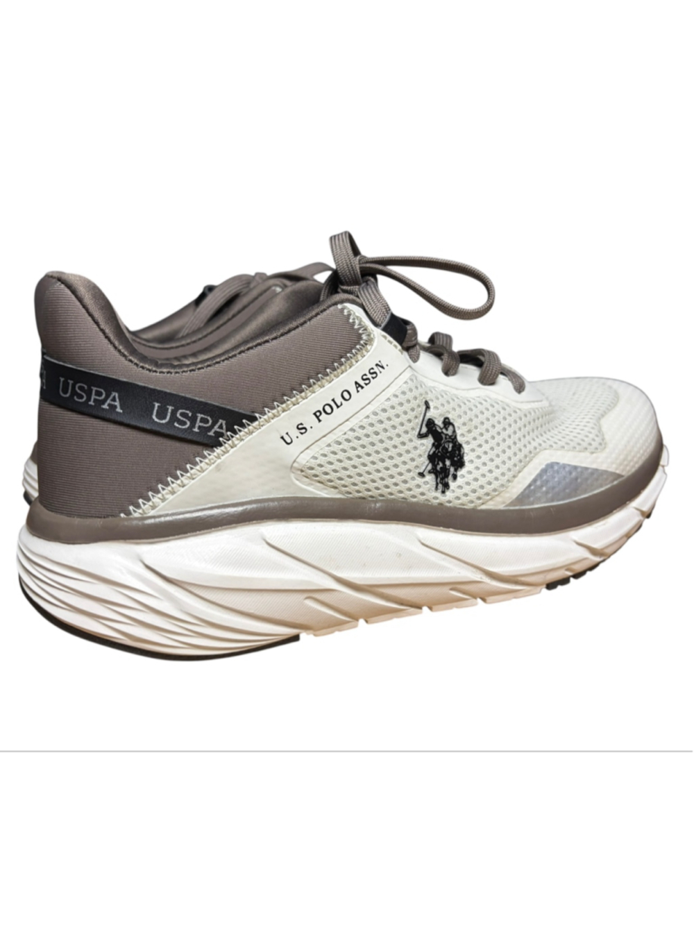 🔥 Women's US Polo Assn Lukas-ML Chunky Platform Sneakers White Grey Sz 8